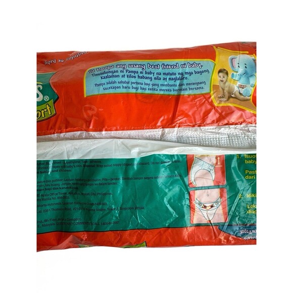 Vintage Pampers Comfort Diapers from Philippines South East Asia 4pk Sealed RARE - Picture 8 of 15